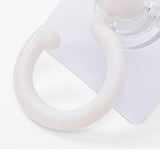 10 Pcs No Drill Ceiling Hooks 360 Degree Rotating Self Adhesive Hooks - White