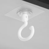 10 Pcs No Drill Ceiling Hooks 360 Degree Rotating Self Adhesive Hooks - White