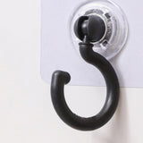 10 Pcs No Drill Ceiling Hooks 360 Degree Rotating Self Adhesive Hooks - Black