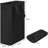 Slim Laundry Basket Narrow Laundry Hamper With Handles Collapsible Dirty Clothes Hamper - Black In Australia - Darrahopens