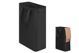 Slim Laundry Basket Narrow Laundry Hamper With Handles Collapsible Dirty Clothes Hamper - Black