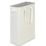 Slim Laundry Basket Narrow Laundry Hamper With Handles Collapsible Dirty Clothes Hamper - Grey