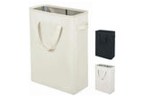 Slim Laundry Basket Narrow Laundry Hamper With Handles Collapsible Dirty Clothes Hamper - Grey