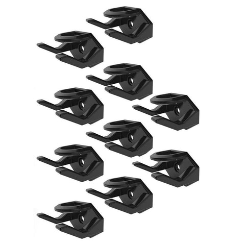 10 Pack Adhesive Hat Hooks for Wall Strong Hat Rack for Baseball Caps No Drilling Hat Organizer Display - Black