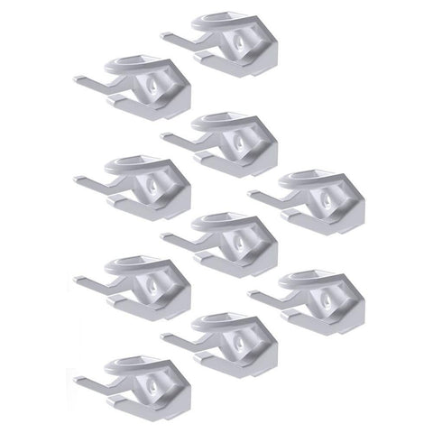 10 Pack Adhesive Hat Hooks for Wall Strong Hat Rack for Baseball Caps No Drilling Hat Organizer Display - White In Australia - Darrahopens