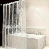 PEVA Thickened Shower Curtain Liner 180x180cm with Rustproof Grommets and Hooks - Style 1