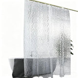 PEVA Thickened Shower Curtain Liner 180x180cm with Rustproof Grommets and Hooks - Style 2