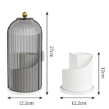 Sliding Lid Organizer 180 Degree Rotating Toothbrush Holder for Bathroom Counter - Black In Australia - Darrahopens