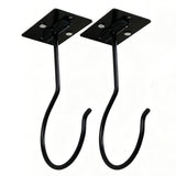 2 Pcs Self Adhesive Foldable Banana Hook for Under Cabinet Metal Holder for Kitchen - Black In Australia - Darrahopens