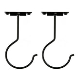 2 Pcs Self Adhesive Foldable Banana Hook for Under Cabinet Metal Holder for Kitchen - Black