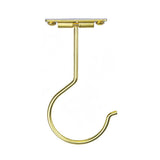 2 Pcs Self Adhesive Foldable Banana Hook for Under Cabinet Metal Holder for Kitchen - Gold