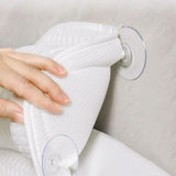 Bath Neck and Head Rest Pillow with Suction Cups - White In Australia - Darrahopens