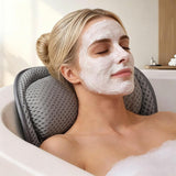 Bath Neck and Head Rest Pillow with Suction Cups - Gray In Australia - Darrahopens