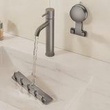 5 Hook Suction Cup Towel Rack Wall Mounted No Drill Bathroom Holder for Shower - Gray In Australia - Darrahopens