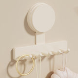 5 Hook Suction Cup Towel Rack Wall Mounted No Drill Bathroom Holder for Shower - White In Australia - Darrahopens