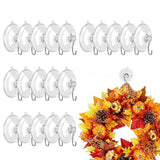 20 Pack Suction Cup Hooks Clear with Stainless Steel Hook Removable Reusable - S In Australia - Darrahopens