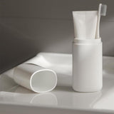 Portable 180 ml Travel Toothbrush Holder and Rinse Cup - White
