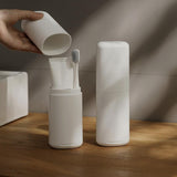 Portable 180 ml Travel Toothbrush Holder and Rinse Cup - Gray