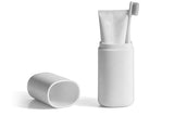 Portable 180 ml Travel Toothbrush Holder and Rinse Cup - Gray