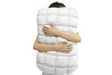 Fluffy Pillow Breathable Cute Pineapple Puff Pillow for Bedroom Sofa - White