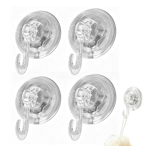 4Pcs Clear Vacuum Suction Cup Hooks Drill Free for Smooth Surfaces In Australia - Darrahopens