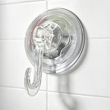 4Pcs Clear Vacuum Suction Cup Hooks Drill Free for Smooth Surfaces