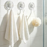 4Pcs Clear Vacuum Suction Cup Hooks Drill Free for Smooth Surfaces