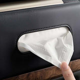 2 Pack Car Tissue Holder Universal for Visor PU Leather Tissue Box and Mask Holder