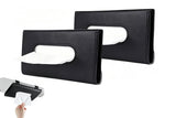 2 Pack Car Tissue Holder Universal for Visor PU Leather Tissue Box and Mask Holder
