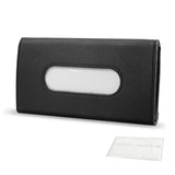 2 Pack Car Tissue Holder Universal for Visor PU Leather Tissue Box and Mask Holder