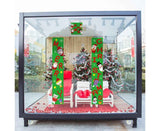 Merry Christmas Santa Elk Snowman Print Hanging Banner Sign Flag Xmas Door Decor-Red