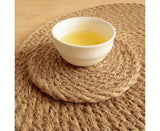Elegant Good Woven Placemat Eco-friendly Fine Texture Straw Dinner Mat for Home-30cm