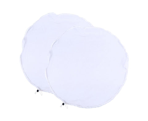 2Pcs Mesh Rain Barrel Cover - White