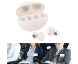 Language Translator Earbuds 144 Languages Bluetooth 5.49 Noise Cancellation Wireless Long Battery Life Translation Earphone in Real Time Milky White