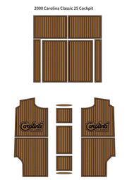 2000 Carolina Classic 25 Cockpit Pad Boat EVA Faux Foam Teak Deck Floor Mat SeaDek MarineMat Gatorstep Style Self Adhesive In Australia - Darrahopens