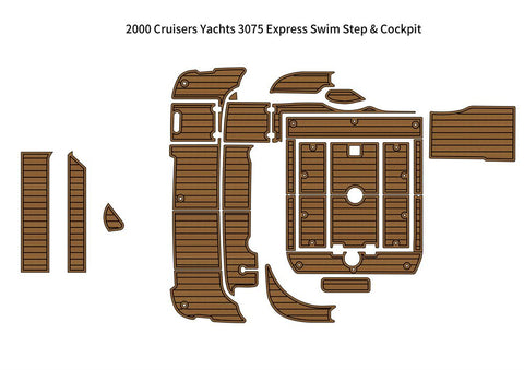2000 Cruiser Yachts 3075 Express Swim Platform Cockpit Pad Boat EVA Teak Floor SeaDek MarineMat Gatorstep Style Self Adhesive In Australia - Darrahopens