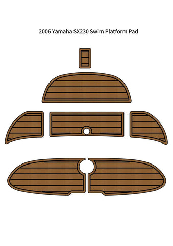 2006 & Earlier Yamaha SX230 Swim Platform Pad Boat EVA Foam Teak Deck Floor Mat SeaDek MarineMat Gatorstep Style Self Adhesive