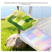 Thick Fleece Warm Heated Bird Perch Stand Winter Foot Warmer Toy for Parakeets Lovebirds GREEN In Australia - Darrahopens