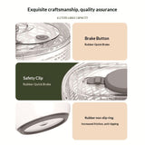 3.6L Press-Type Salad Spinner, Multifunctional Vegetable Dryer, Household Fruit Washer Drain Basket for Fitness Meal Greens