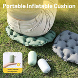 Portable Outdoor Inflatable Seat Cushion, Multi-Functional Inflatable Storage Box and Seat Cushion Combo, Portable Folding Seat Cushion for Camping and Travel, Portable Push-to-Inflate Cushion - Olive Green