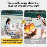 Portable Outdoor Inflatable Seat Cushion, Multi-Functional Inflatable Storage Box and Seat Cushion Combo, Portable Folding Seat Cushion for Camping and Travel, Portable Push-to-Inflate Cushion - Olive Green