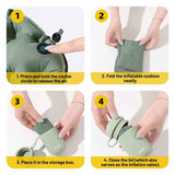 Portable Outdoor Inflatable Seat Cushion, Multi-Functional Inflatable Storage Box and Seat Cushion Combo, Portable Folding Seat Cushion for Camping and Travel, Portable Push-to-Inflate Cushion - Olive Green