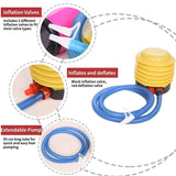 Portable foot-operated air pump, dual-port pump for both inflation and deflation, universal pump for balloons, swim rings, and inflatable toys, versatile air pump for parties and swimming gear, 95cm hose