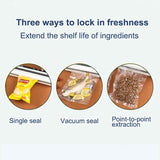 Home Vacuum Sealer, All-in-One Automatic Food Preservation Machine for Dry and Wet Items, 30cm Extended Sealing Vacuum Packer, One-Touch Vacuuming to Prevent Odor Transfer and Leaks, Compatible with External Vacuuming, Spot Vacuuming, Dry, and Wet Modes—W