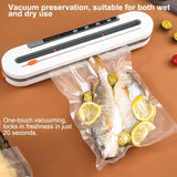 Home Vacuum Sealer, All-Purpose Automatic Food Preservation Machine for Dry and Wet Items, 30cm Extended Sealing Vacuum Packer, One-Touch Vacuuming to Prevent Odor Transfer and Leaks, Supports External Vacuuming, Spot Vacuuming, Dry, and Wet Modes - Black