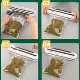 Home Vacuum Sealer, All-Purpose Automatic Food Preservation Machine for Dry and Wet Items, 30cm Extended Sealing Vacuum Packer, One-Touch Vacuuming to Prevent Odor Transfer and Leaks, Supports External Vacuuming, Spot Vacuuming, Dry, and Wet Modes - Black