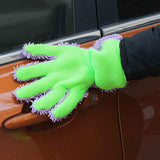 Double-Sided Chenille Car Wash Gloves, Paint-Safe Coral Fleece Car Cleaning Gloves, Five-Finger Design, Absorbs Water and Removes Dirt Easily, Car Cleaning Tools, Home and Car Cleaning Tools - Gray