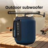 Outdoor Waterproof Portable Bluetooth Speaker, IPX5 Waterproof Subwoofer, 24-Hour Battery Life, RGB Lighting Wireless Speaker, Ideal for Camping and Home Use - Black