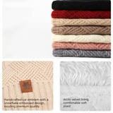 Women's Fashionable Winter 3-Piece Set: Knit Hat, Scarf, and Gloves.  A must-have for outdoor skiing and cycling—Beige