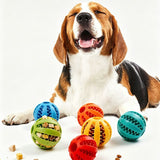 2 Large Pet Food Dispenser Balls, 7 cm – Durable Teething and Dental Care Toys – Red